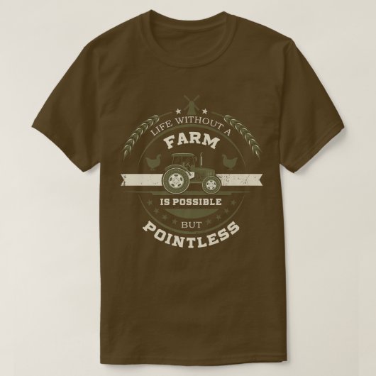 農家、穀物、農場のない生活は可能だが Tシャツ (デザイン正面)