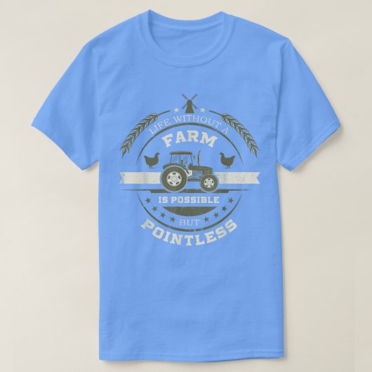 農家、穀物、農場のない生活は可能だが Tシャツ (デザイン正面)