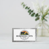 農家 | 肉屋 | 納屋周囲の庭動物 名刺 (スタンド正面)