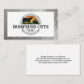 農家 | 肉屋 | 納屋周囲の庭動物 名刺 (正面/裏面)