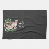 農家 | Just a Girl that Love Her Pigs キッチンタオル (横)