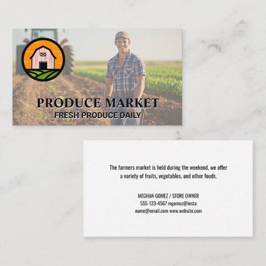 農家Croppsの操作 | トラクター 名刺 (正面/裏面)