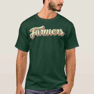 農家Tレトロアートベースボールフォントヴィンテージ Tシャツ