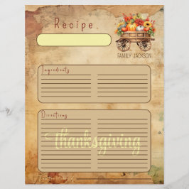 農村のハーベスト パンプキン 感謝祭 バインダー ページ