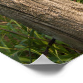 農村のファームフェンスポストと干し草の葉 ポスター (角)