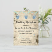 農村のホタルの結婚式の受付とストリングライト 招待状 (スタンド正面)