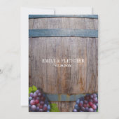 農村のワイナリーでの結婚式 招待状 (裏面)