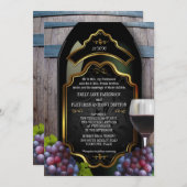 農村のワイナリーでの結婚式 招待状 (正面/裏面)