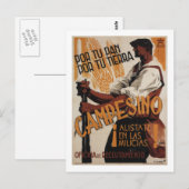 農村の人々よ、民兵に志願せよ_プロパガンダポスター ポストカード (正面/裏面)