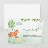 農村の動物をテーマにしたおむつくじ（ファームアニマルカントリー） エンクロージャーカード (正面/裏面)