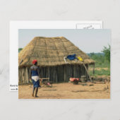 農村の化合物，クネネ，アンゴラ ポストカード (正面/裏面)