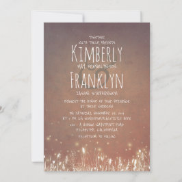 農村の夜の結婚式 | ライトフィールドガーデンウェディング 招待状