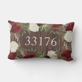 農村の家 結婚しました ローズ 郵便番号 屋外 アウトドアクッション (裏面)