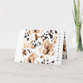 農村の結婚式 牛革プリント3 招待状 (正面)