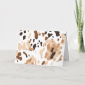 農村の結婚式 牛革プリント3 招待状 (裏面)