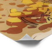 農村の追跡ハンティン野生生物秋の鳥自然 ポスター (角)