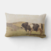 『農村の風景の雄牛』(フェルディナンド・ホドラー作) ランバークッション (裏面)
