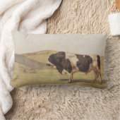 『農村の風景の雄牛』(フェルディナンド・ホドラー作) ランバークッション (ブランケット)