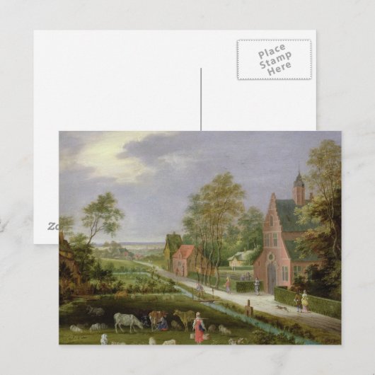 農村の風景 ポストカード (正面/裏面)