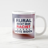 農村アンチ人種主義プロカマラハリス投票ブルー国旗 ジャンボコーヒーマグカップ (右)