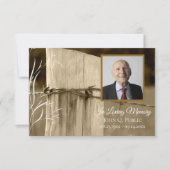 農村ファームフェンスポスト葬儀記念悔やみや弔慰 サンキューカード (正面)