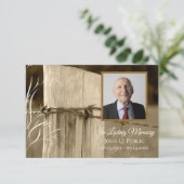 農村ファームフェンスポスト葬儀記念悔やみや弔慰 サンキューカード (スタンド正面)