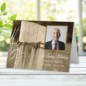 農村ファームフェンスポスト葬儀記念悔やみや弔慰 サンキューカード