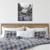 農村住宅景観ミニマリスト写真 キャンバスプリント (インサイチュ (寝室))