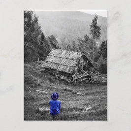 農村住宅景観ミニマリスト写真 ポストカード