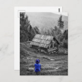 農村住宅景観ミニマリスト写真 ポストカード (正面/裏面)