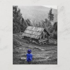 農村住宅景観ミニマリスト写真 ポストカード