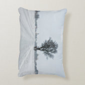 農村冬の道路 アクセントクッション (裏面(縦))