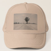 農村冬の道路 キャップ (正面)