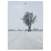 農村冬の道路 クリップボード (裏面)