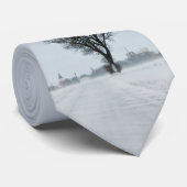 農村冬の道路 ネクタイ (ロール)