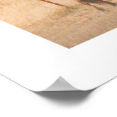 農村景観野生の馬の野鳥 ポスター (角)