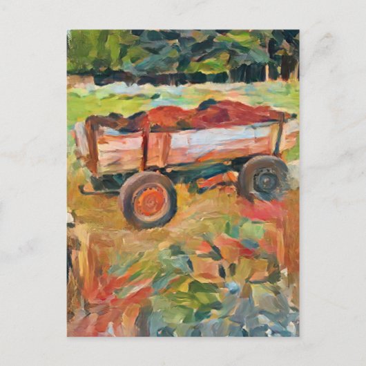 農村生活肥料カート， A.I.エンハンスフォトポステ ポストカード (正面)