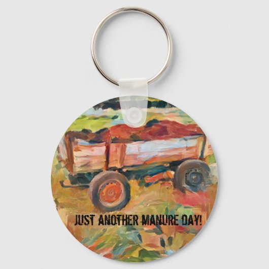 農村生活肥料カート， A.I.拡張写真 キーホルダー (正面)