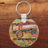 農村生活肥料カート， A.I.拡張写真 キーホルダー (正面)