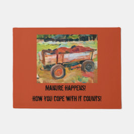 農村生活肥料カート， A.I.拡張写真 ドアマット