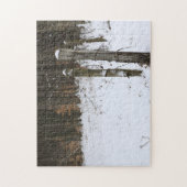 農村部のフェンスのポストBackroad風光明媚なカントリーファミリー ジグソーパズル (縦)