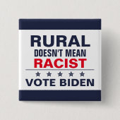 農村部アンチ人種主義プロハリス選ト投票ブルー2024 缶バッジ (正面)