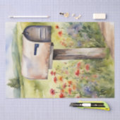 農村部チャーム：メールボックス、花、ファーム 薄葉紙 (クラフト)