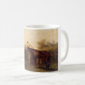農村部ランデブー(ロマンチックなキスオン乗馬) コーヒーマグカップ (正面右)
