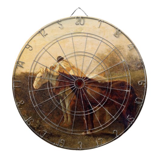 農村部ランデブー(ロマンチックなキスオン乗馬) ダーツボード (正面)