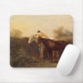 農村部ランデブー(ロマンチックなキスオン乗馬) マウスパッド (マウス)