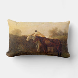 農村部ランデブー(ロマンチックなキスオン乗馬) ランバークッション