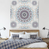 農村部落ちたの小さな白いフローラ キャンバスプリント (インサイチュ (寝室))