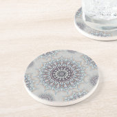 農村部落ちたの小さな白いフローラ コースター