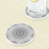 農村部落ちたの小さな白いフローラ コースター